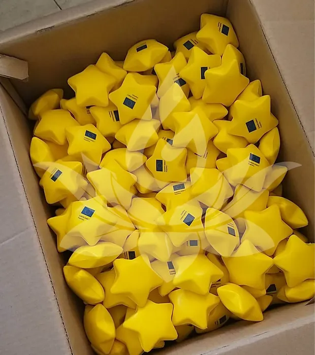 Stress stars with logo