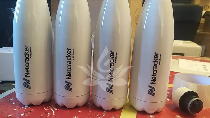 Bottles with logo