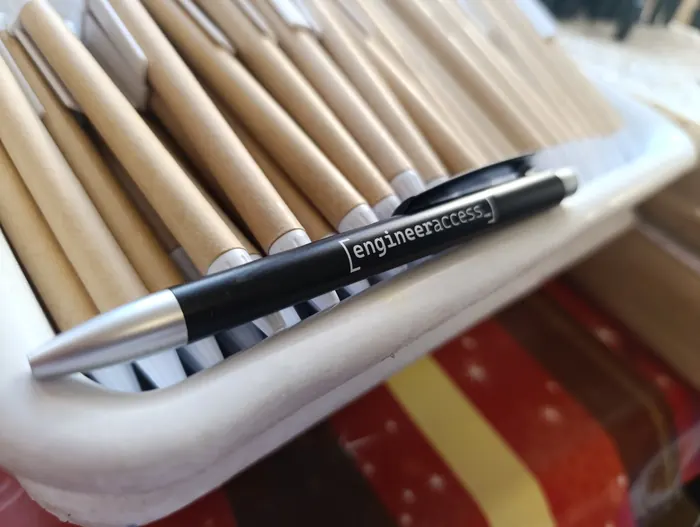 Engraved metal pen
