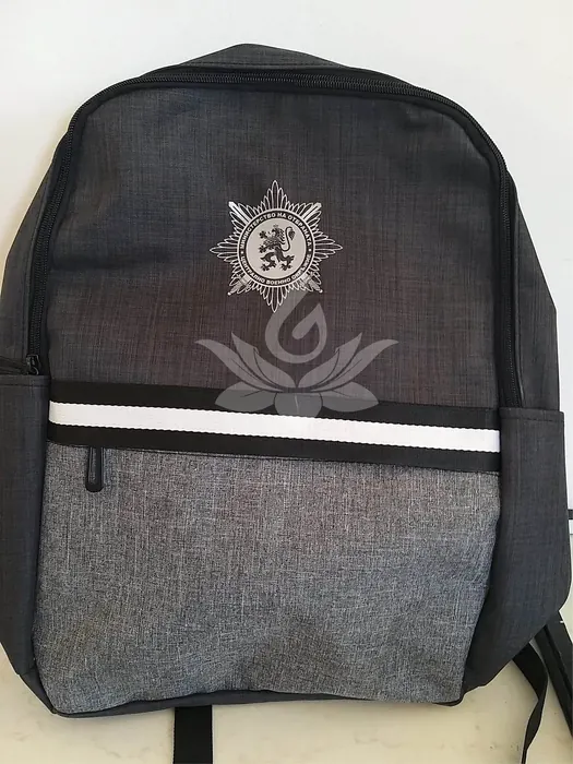 Backpacks with silver print