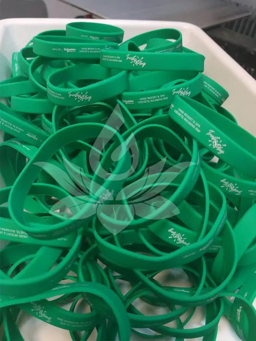 Printed silicone wristbands