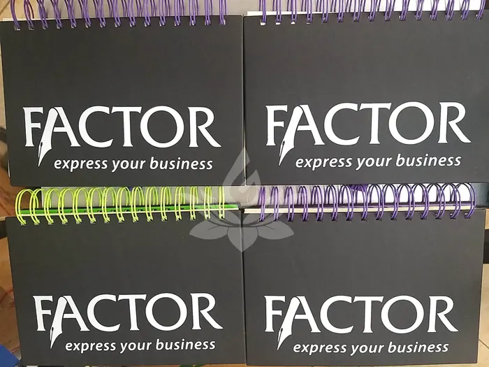 Spiral notebooks with logo
