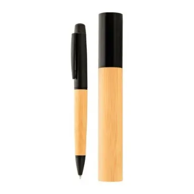 Bamboo and metal pen in a tube 032