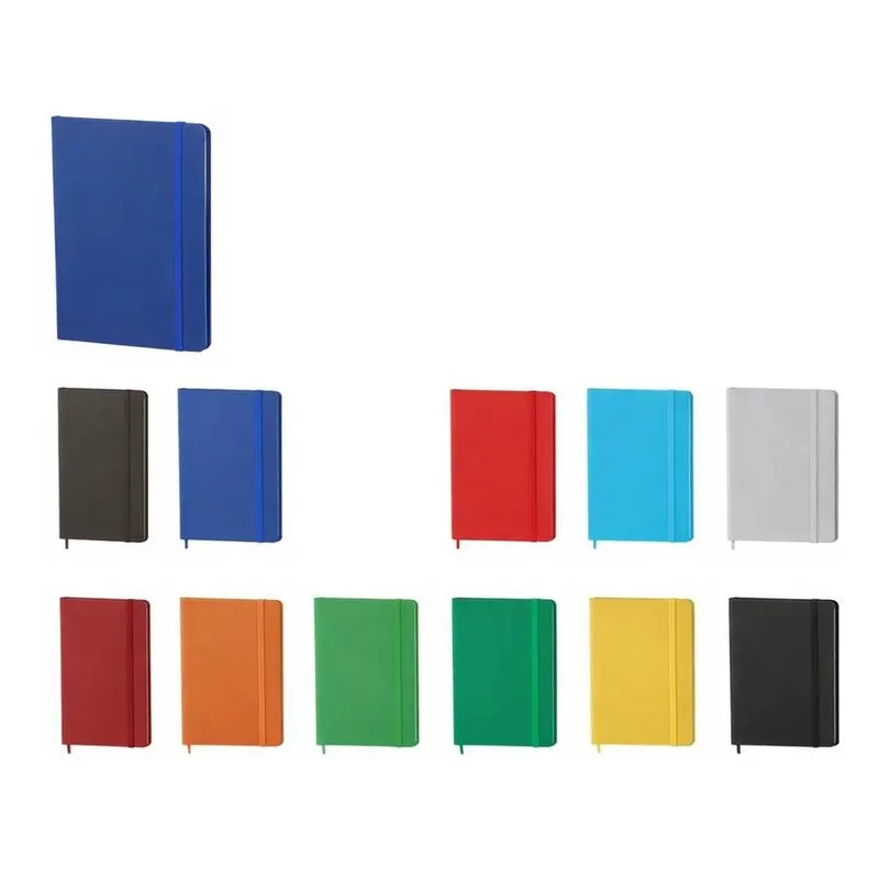 A5 notebook with elastic band and ribbon marker 1