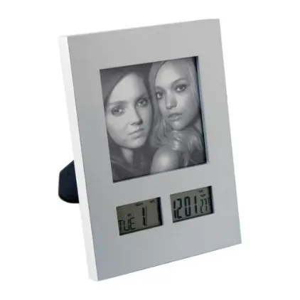 Desk clock with photo frame 011