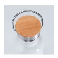 650 ml steel bottle with bamboo cap St039