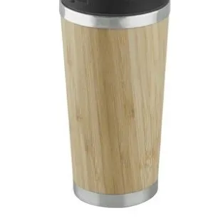 Stainless steel and bamboo travel mug ch116