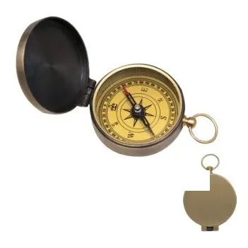 Metal compass with lid and ring 187