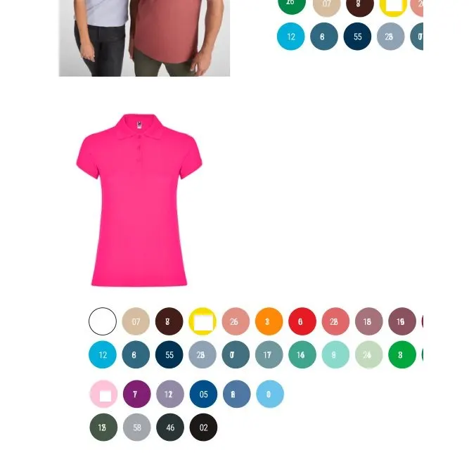 Women's short-sleeve piqué polo shirt RPM634