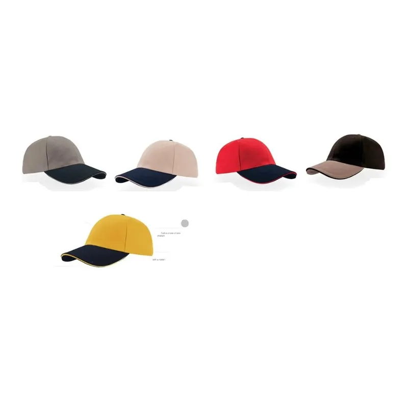 6-panel cap with contrast peak bg58